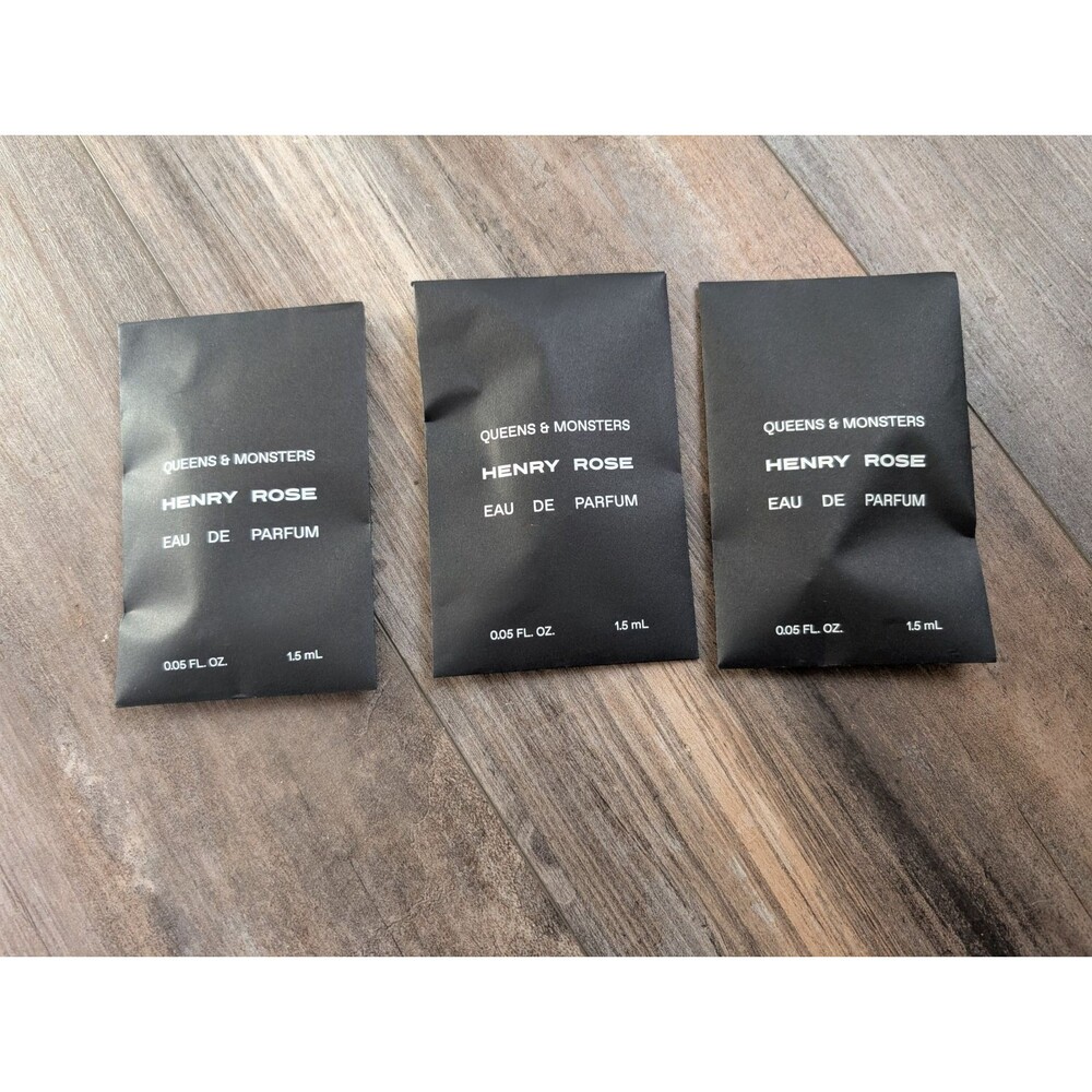 Set of 3X Henry Rose Queens & Monsters Eau De Parfum Sample Spray .05oz 1.5ml